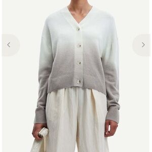 SAMSOE SAMSOE Megan White and Gray Gradient Cardigan Size XL